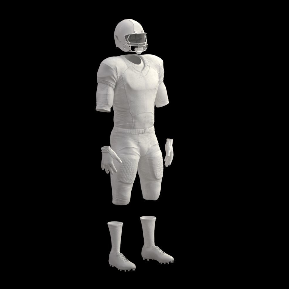American Football Uniform 3D model_11
