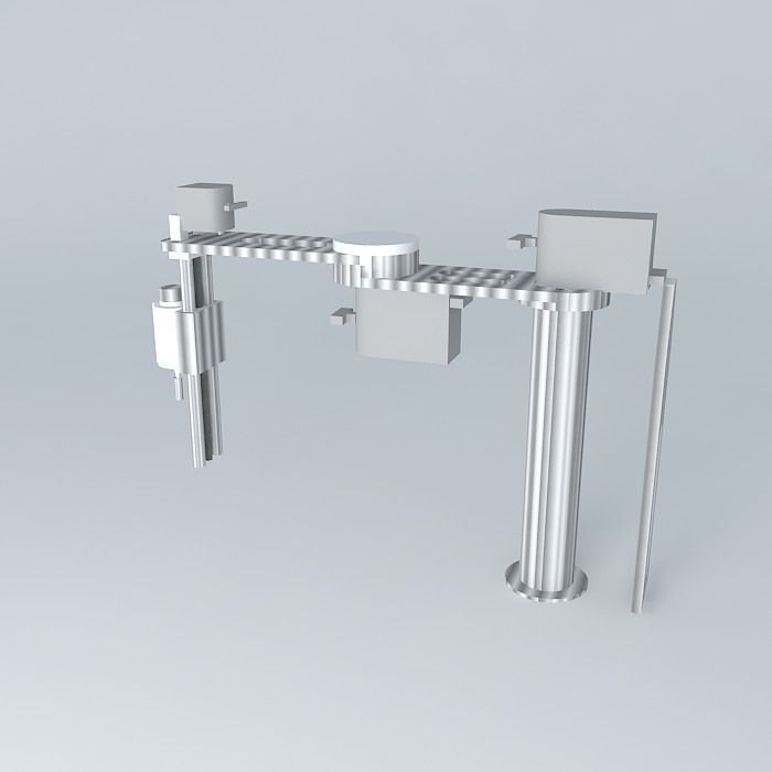 SCARA Robot con animacion Free 3D model_1