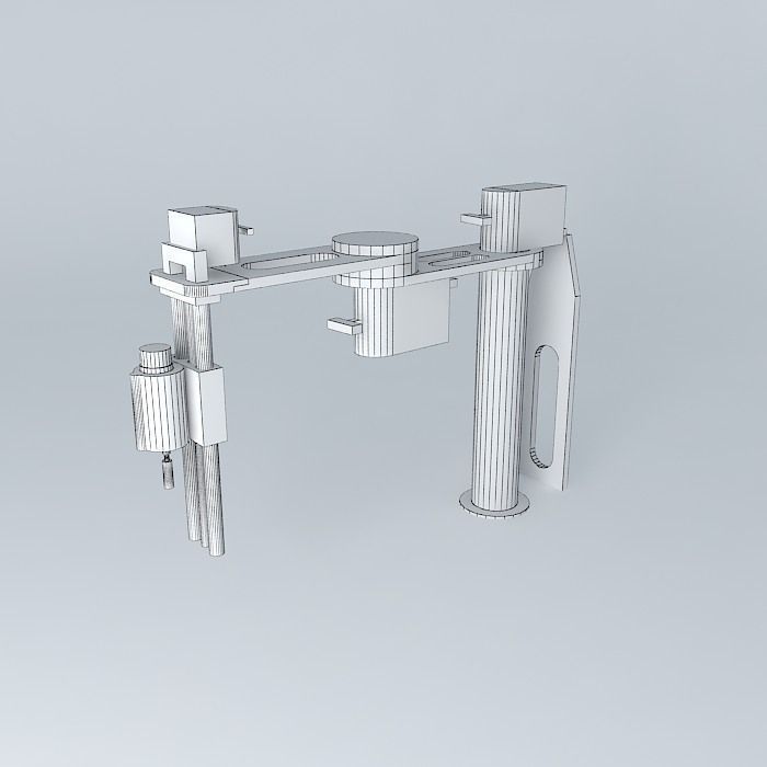 SCARA Robot con animacion Free 3D model_4