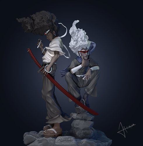 Afro Samurai 3D print model