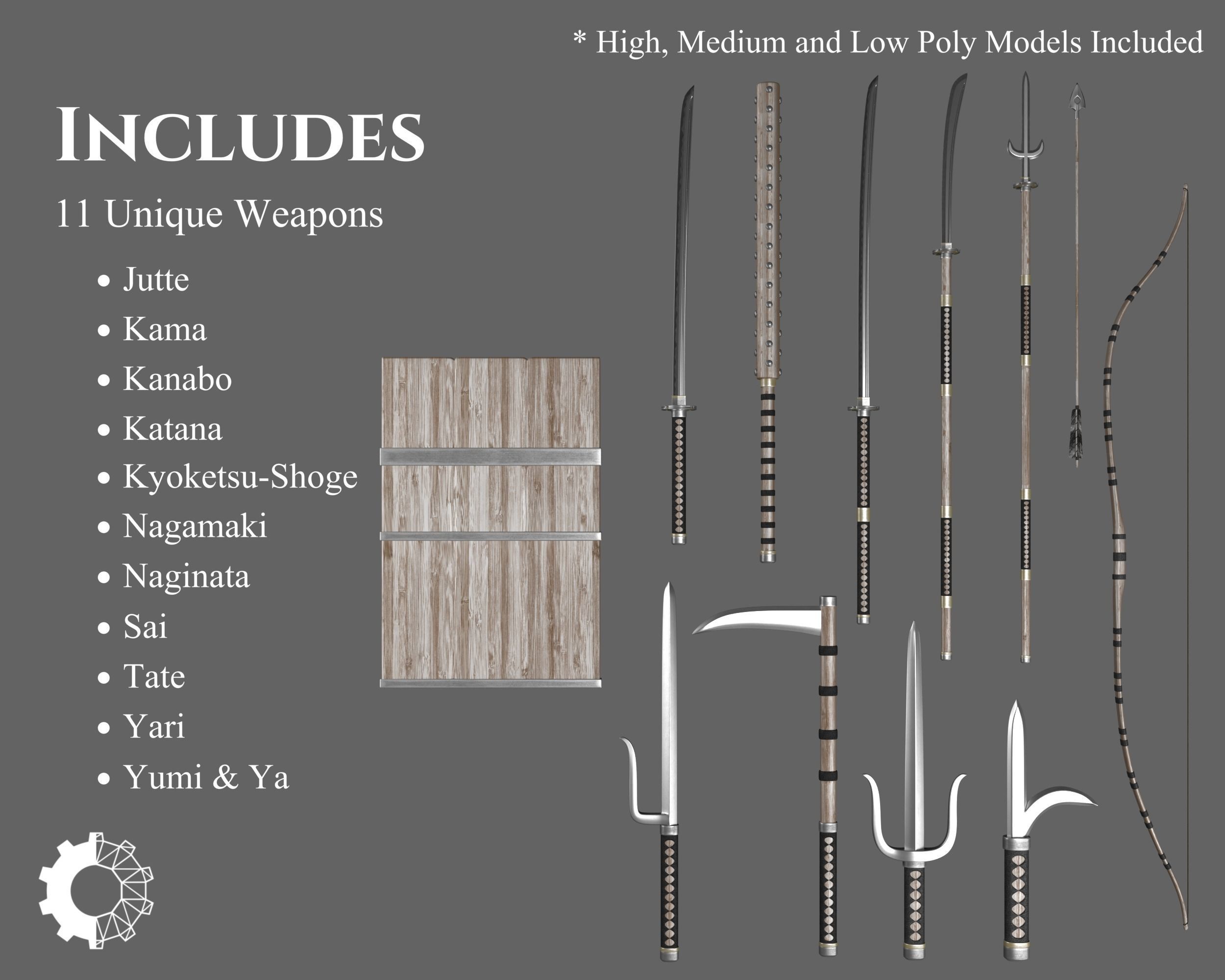 Ancient Collection Japanese Weapons Set _1