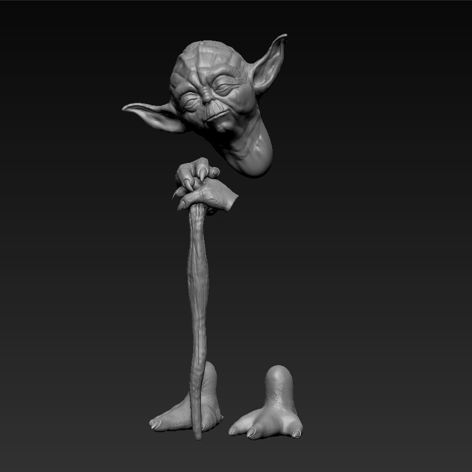 STAR WARS - LIFE SIZE YODA  3D model_4