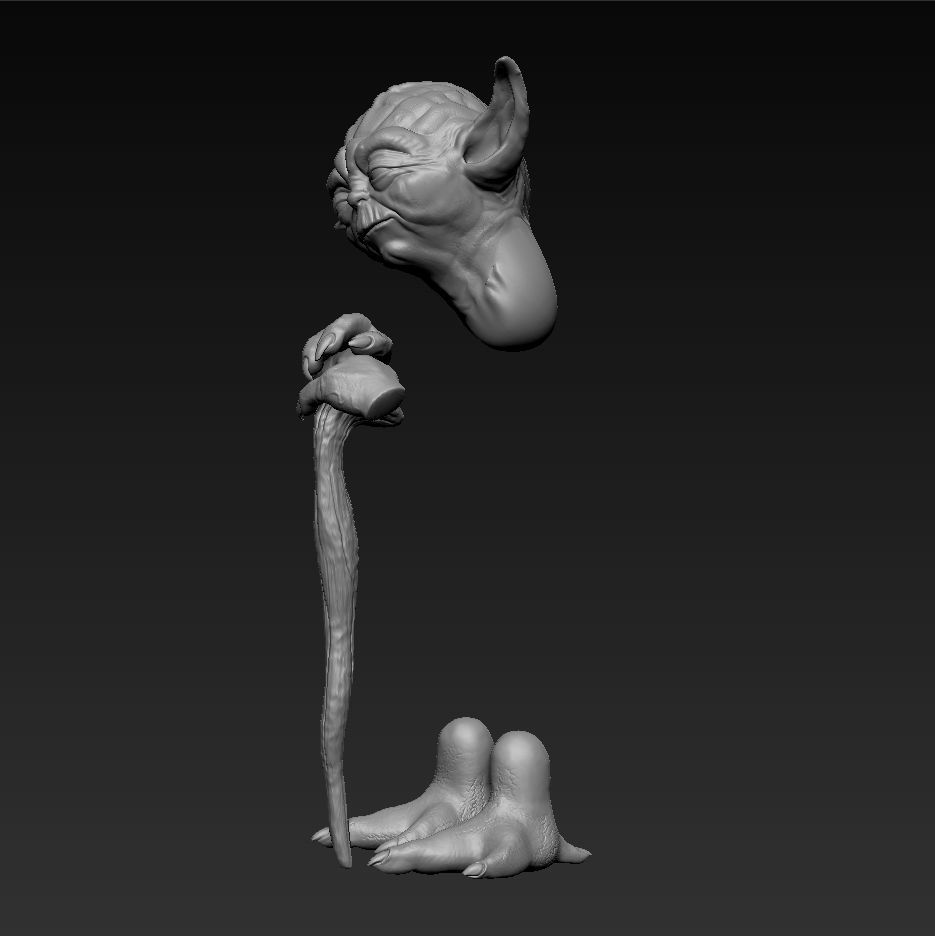 STAR WARS - LIFE SIZE YODA  3D model_7