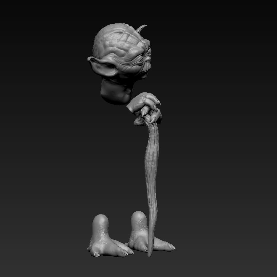 STAR WARS - LIFE SIZE YODA  3D model_8