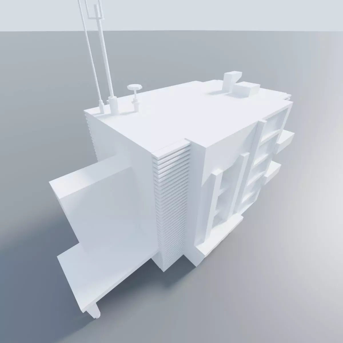 Apartment Building 3D 3D model_0