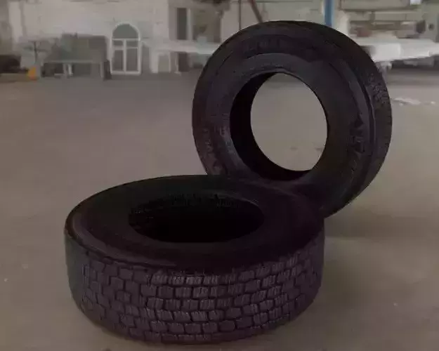 Tire wheel  Michelin X Multi por Truck bus and Trailer Low-poly 3D model