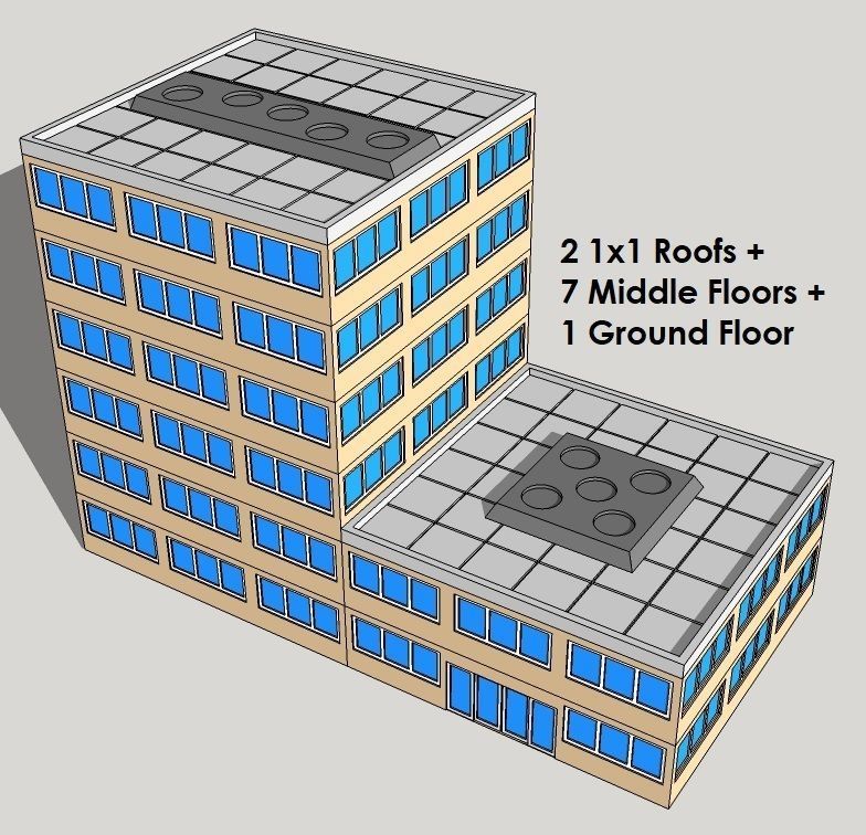 6mm or 8mm Modular Modern Building Blocks 3D print model_1