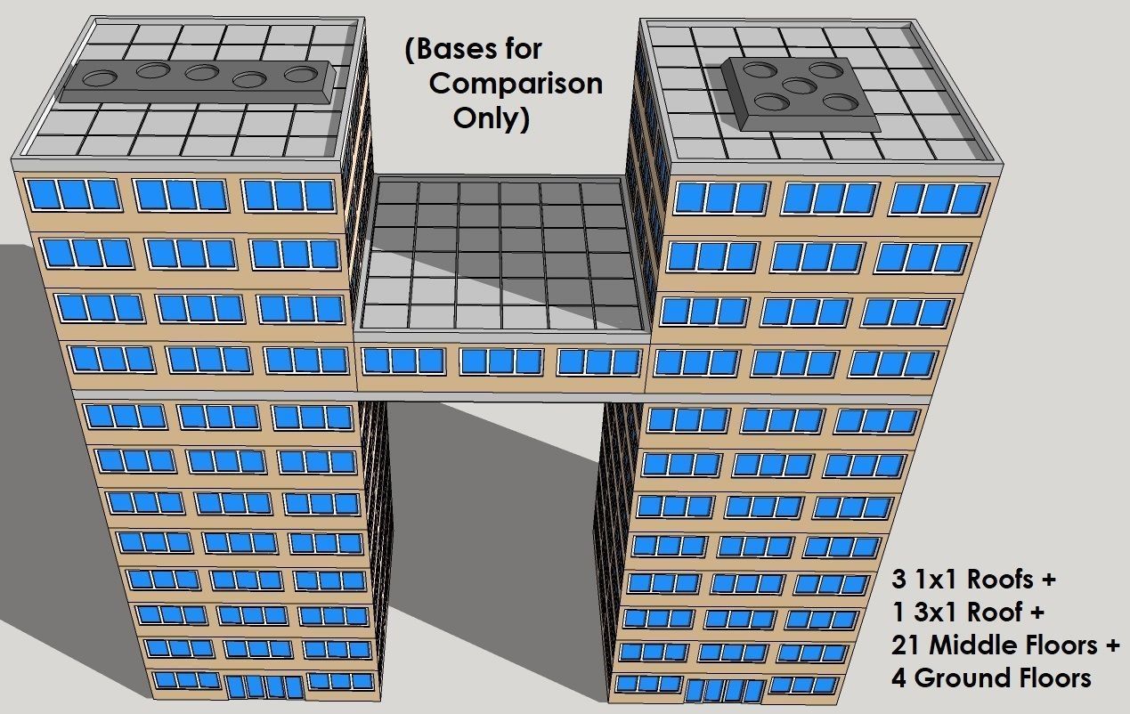 6mm or 8mm Modular Modern Building Blocks 3D print model_4