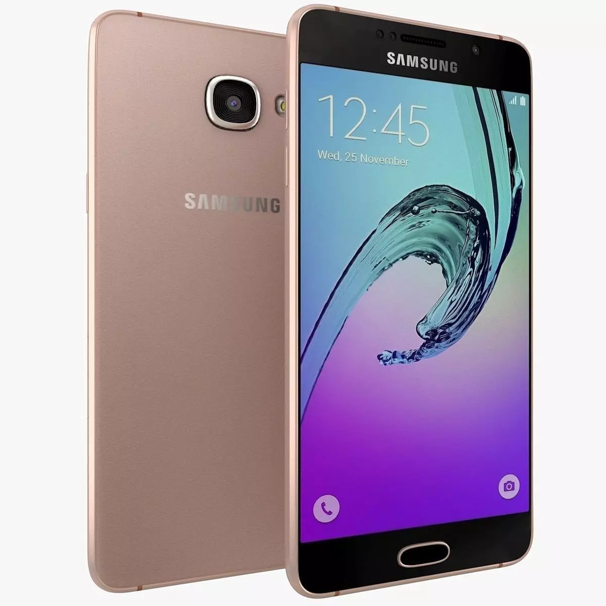 Samsung Galaxy A3 2016 Pink 3D model_0