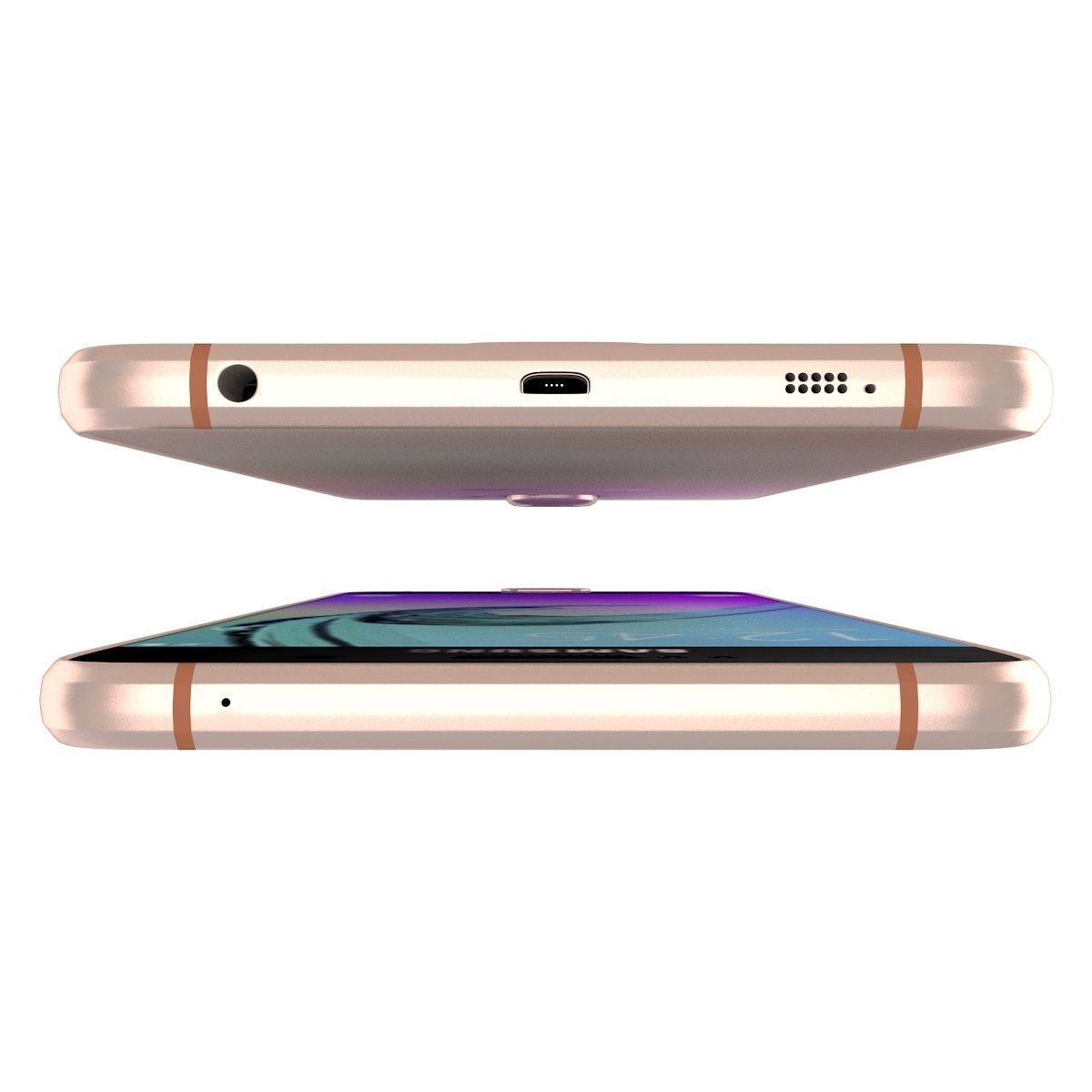 Samsung Galaxy A3 2016 Pink 3D model_8