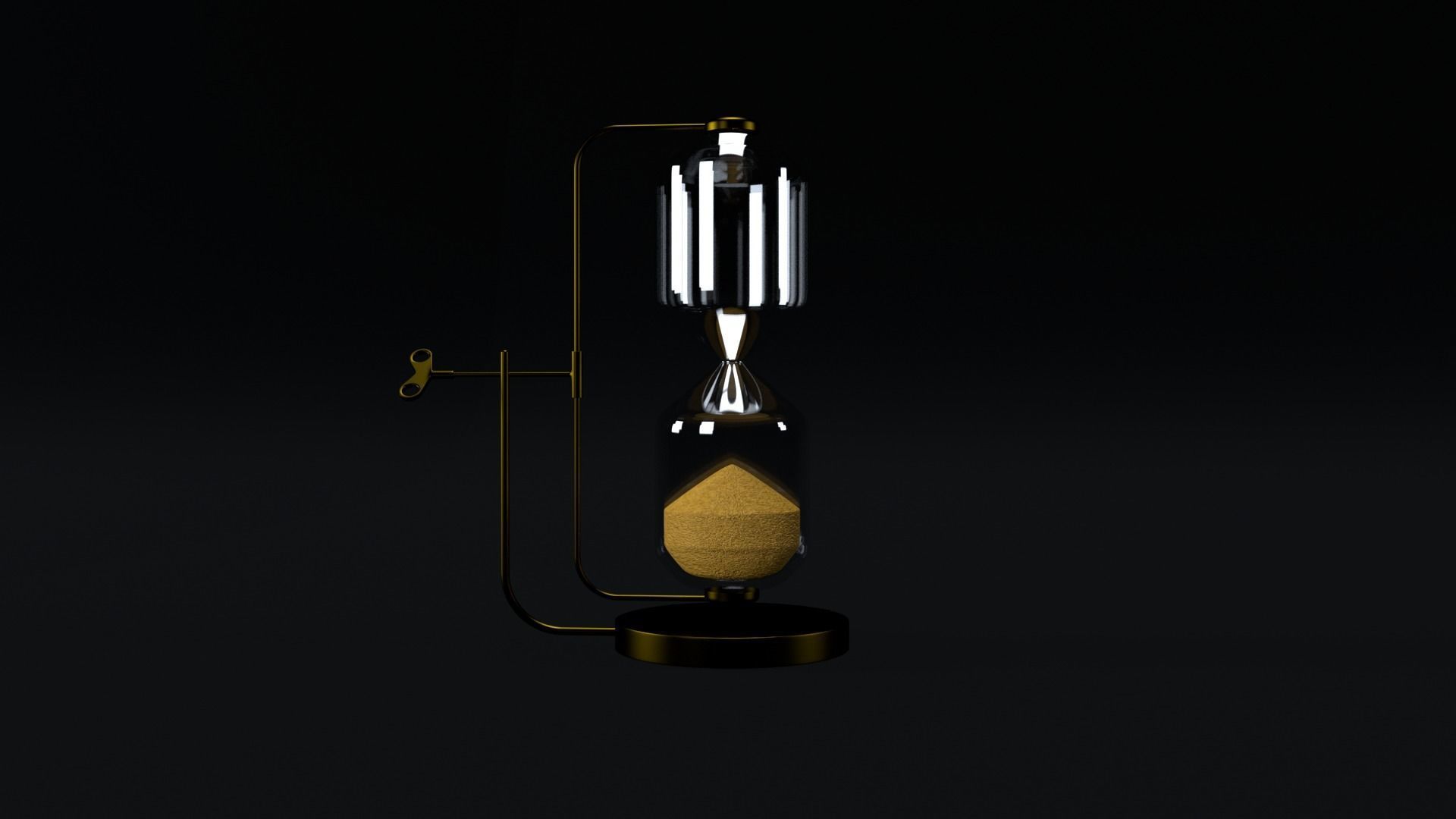 Hour Clock 3D Model Low-poly 3D model_1