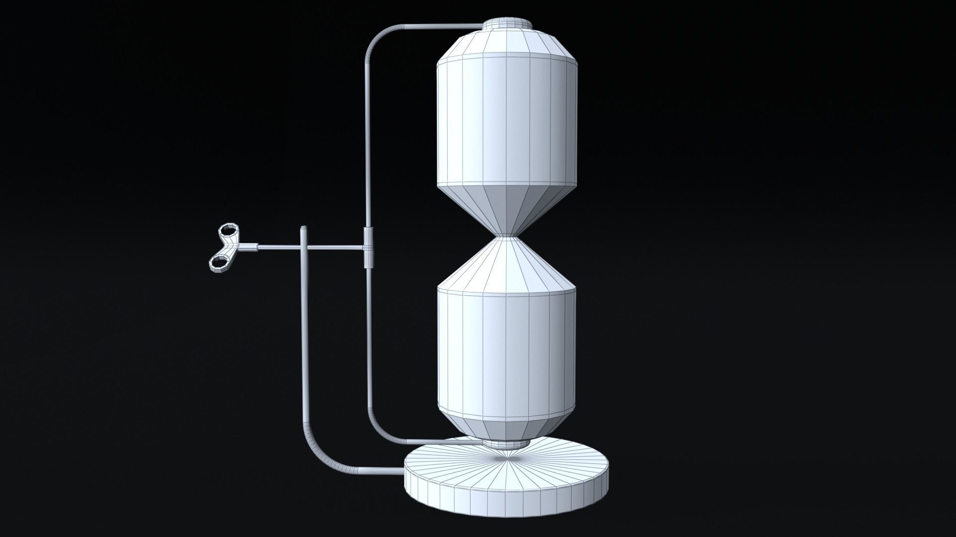 Hour Clock 3D Model Low-poly 3D model_4