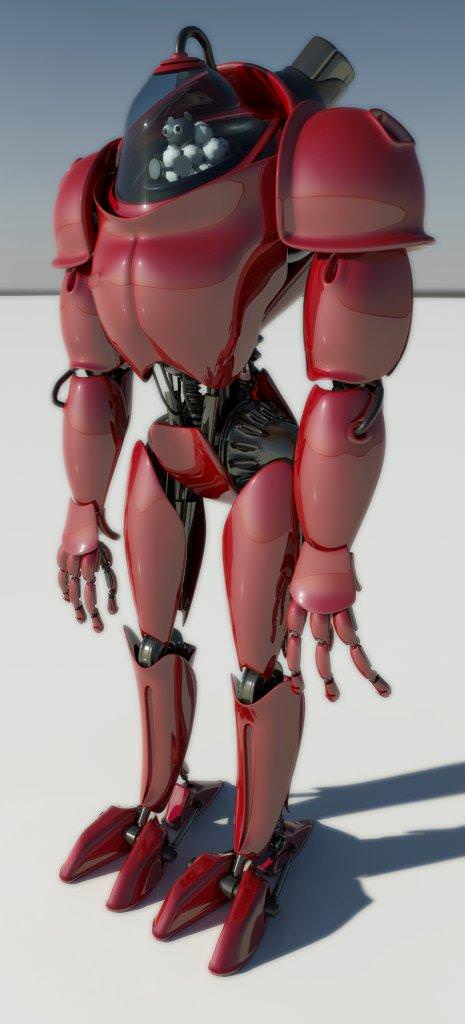 Sheep-Bot futuristic robot 3D model_1
