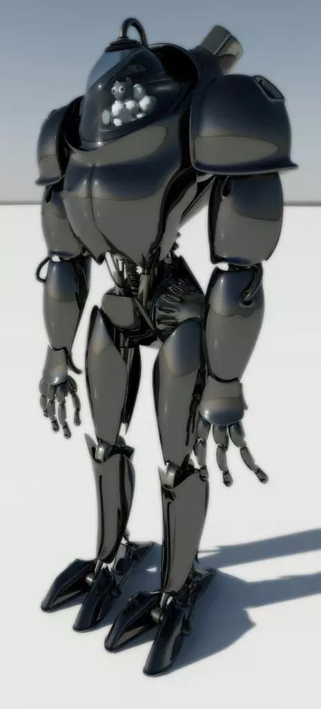 Sheep-Bot futuristic robot 3D model_0