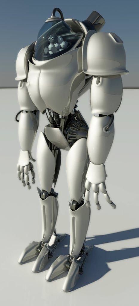 Sheep-Bot futuristic robot 3D model_2