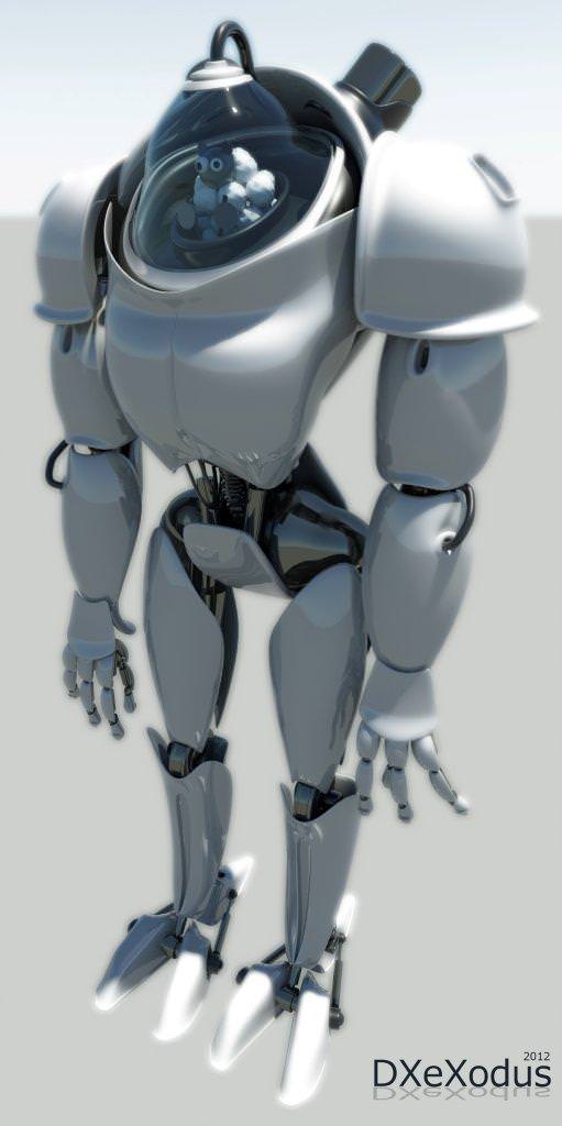 Sheep-Bot futuristic robot 3D model_3
