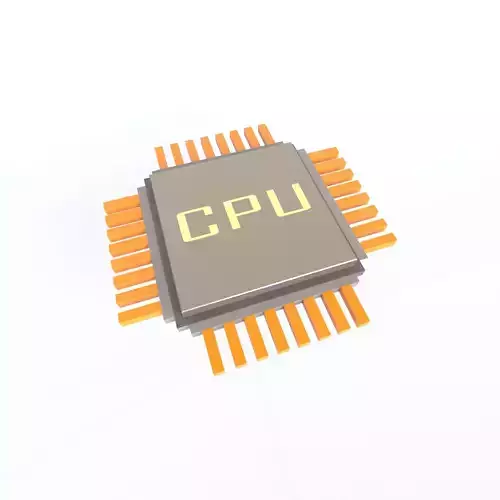 CPU v1 001 Low-poly 3D model