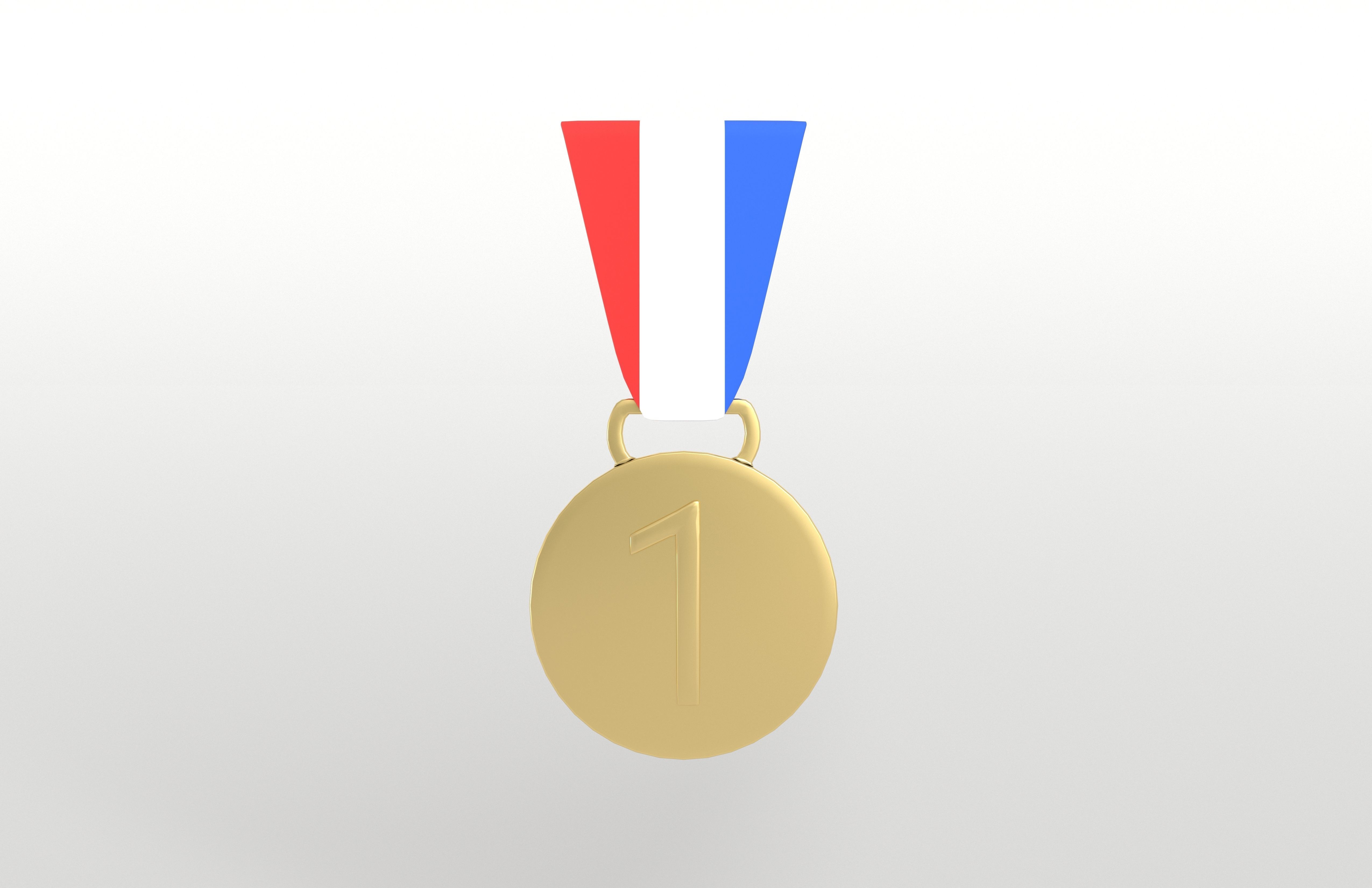 Medal v1 001 Low-poly 3D model_2