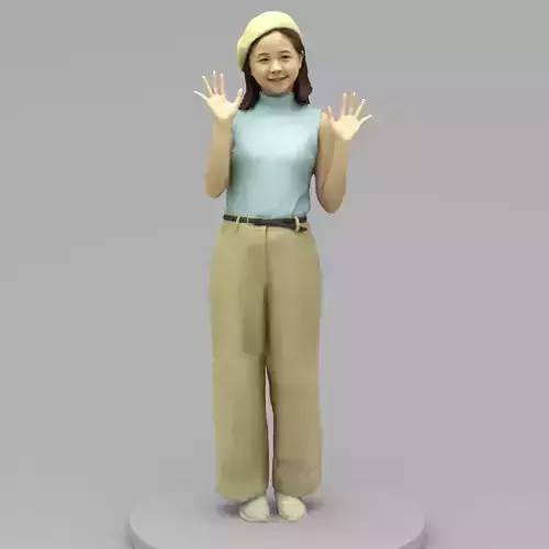 A Young Women Saying Hi