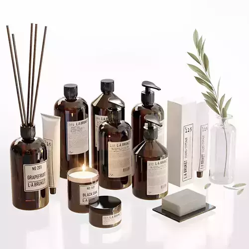 LA Bruket decor set for bathroom