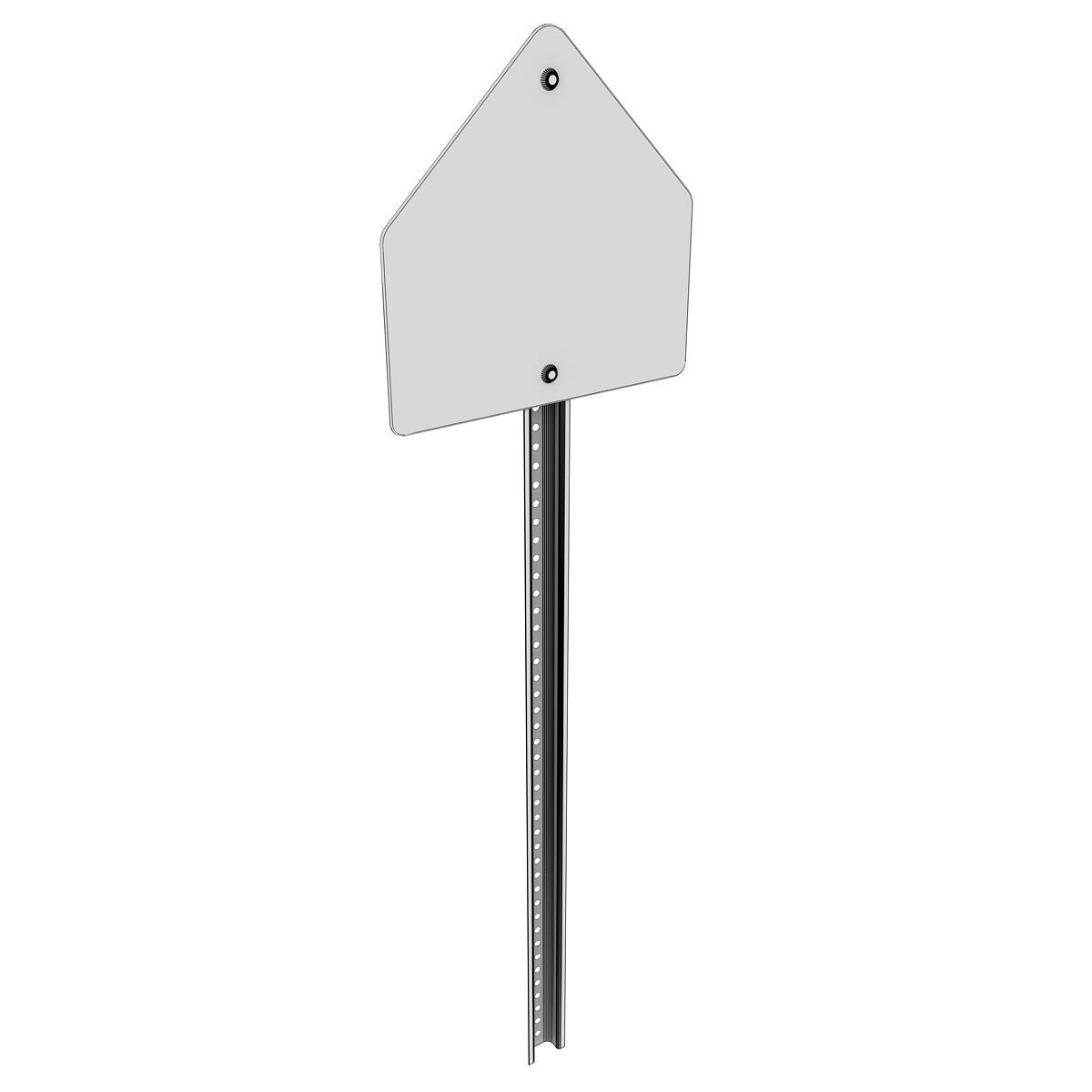 School Crossing Sign 3D model_3