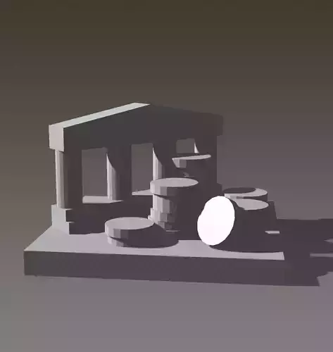 Treasury Marker for Lisboa Boardgame 3D print model