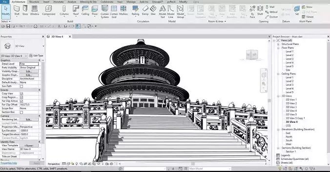 Revit file - Temple of Heaven 3D model