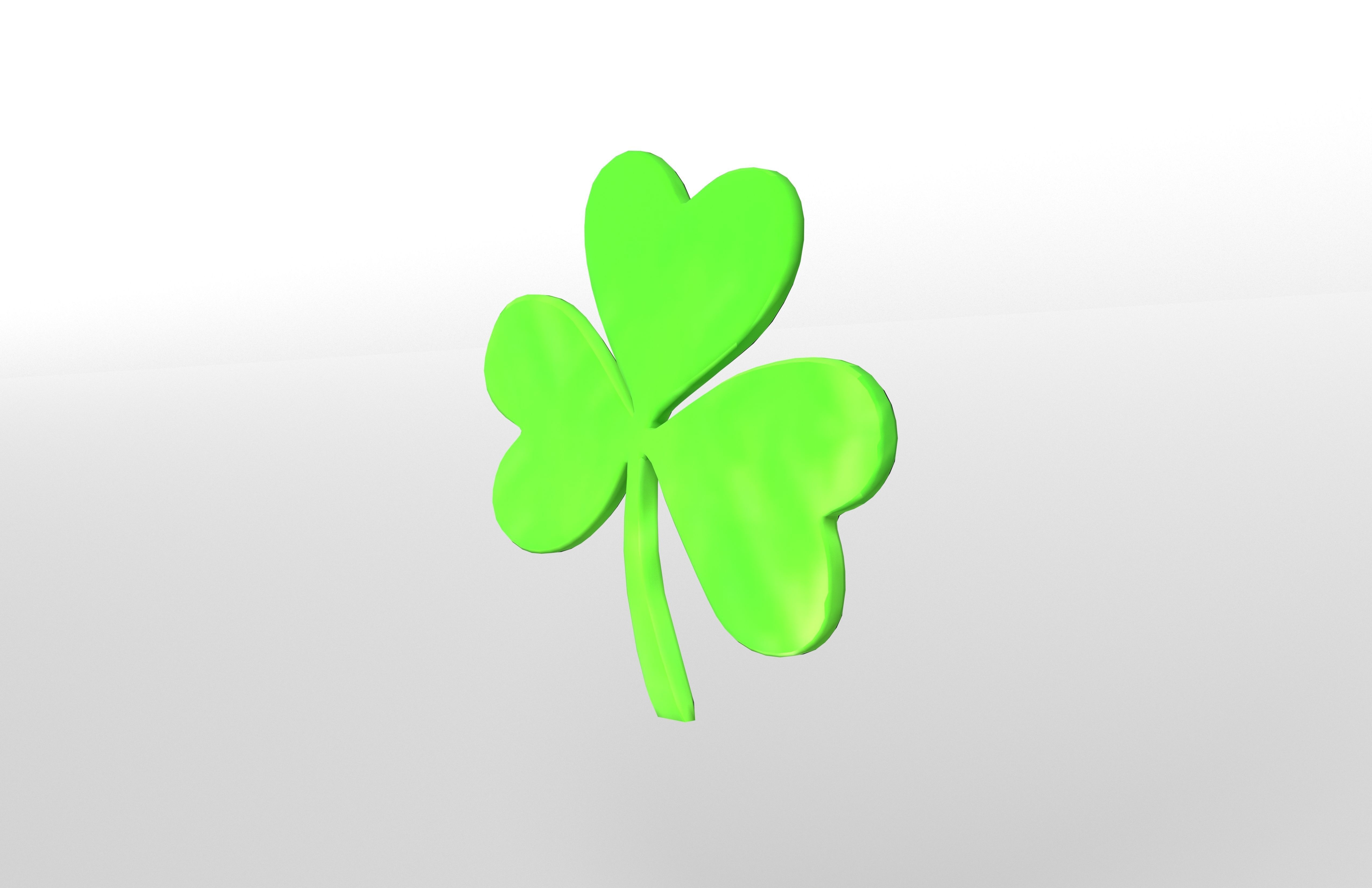 Shamrock v1 001 Low-poly 3D model_2