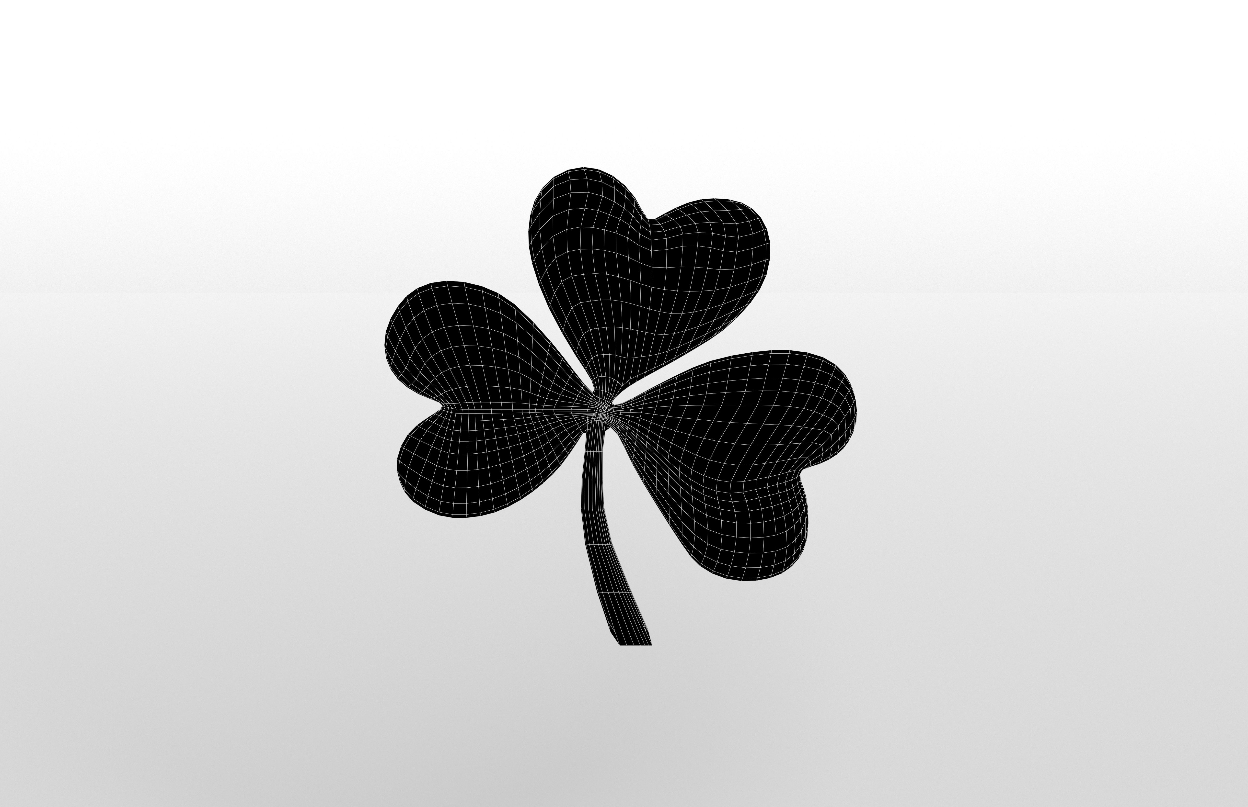 Shamrock v1 001 Low-poly 3D model_6