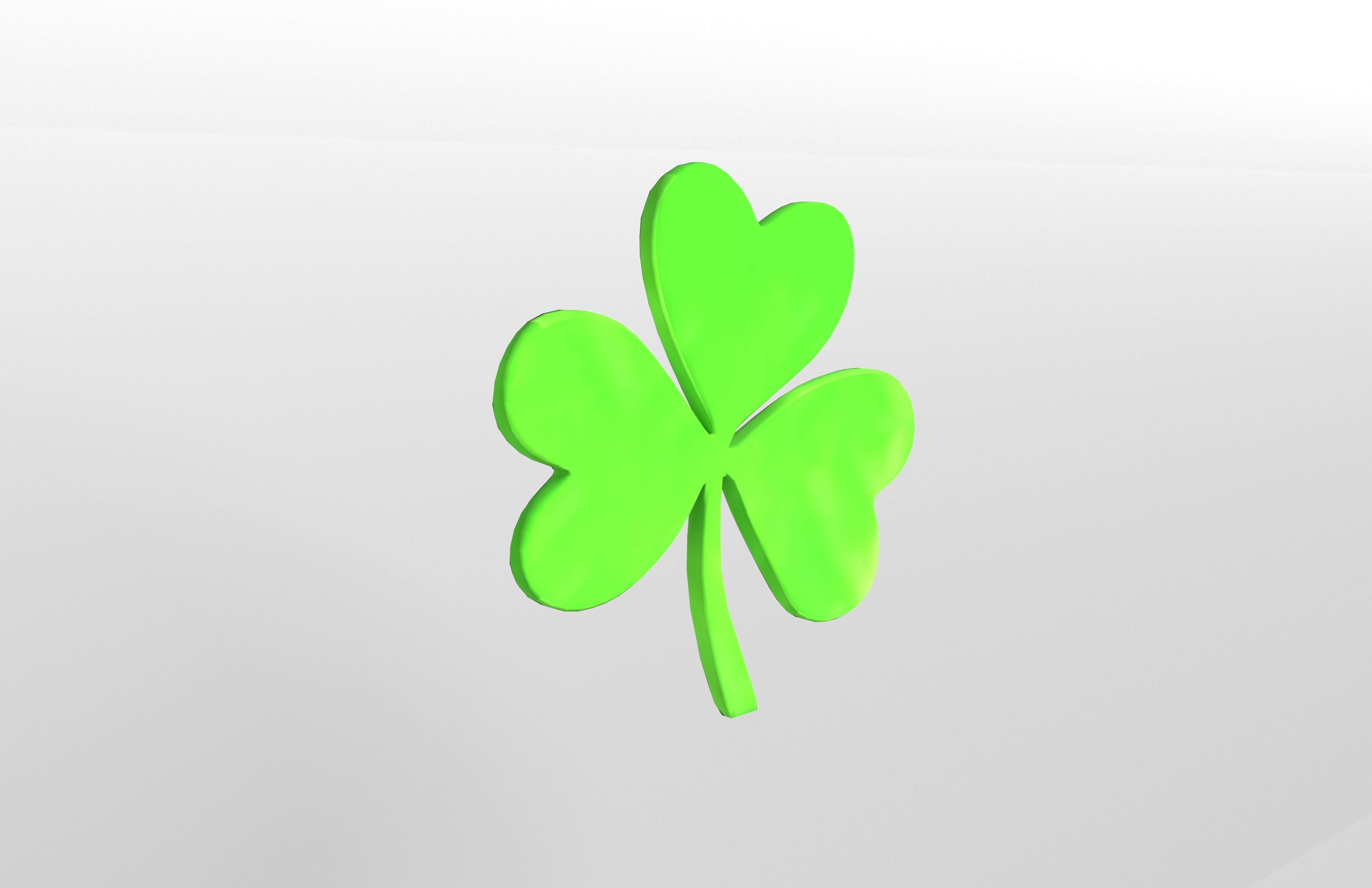 Shamrock v1 001 Low-poly 3D model_3