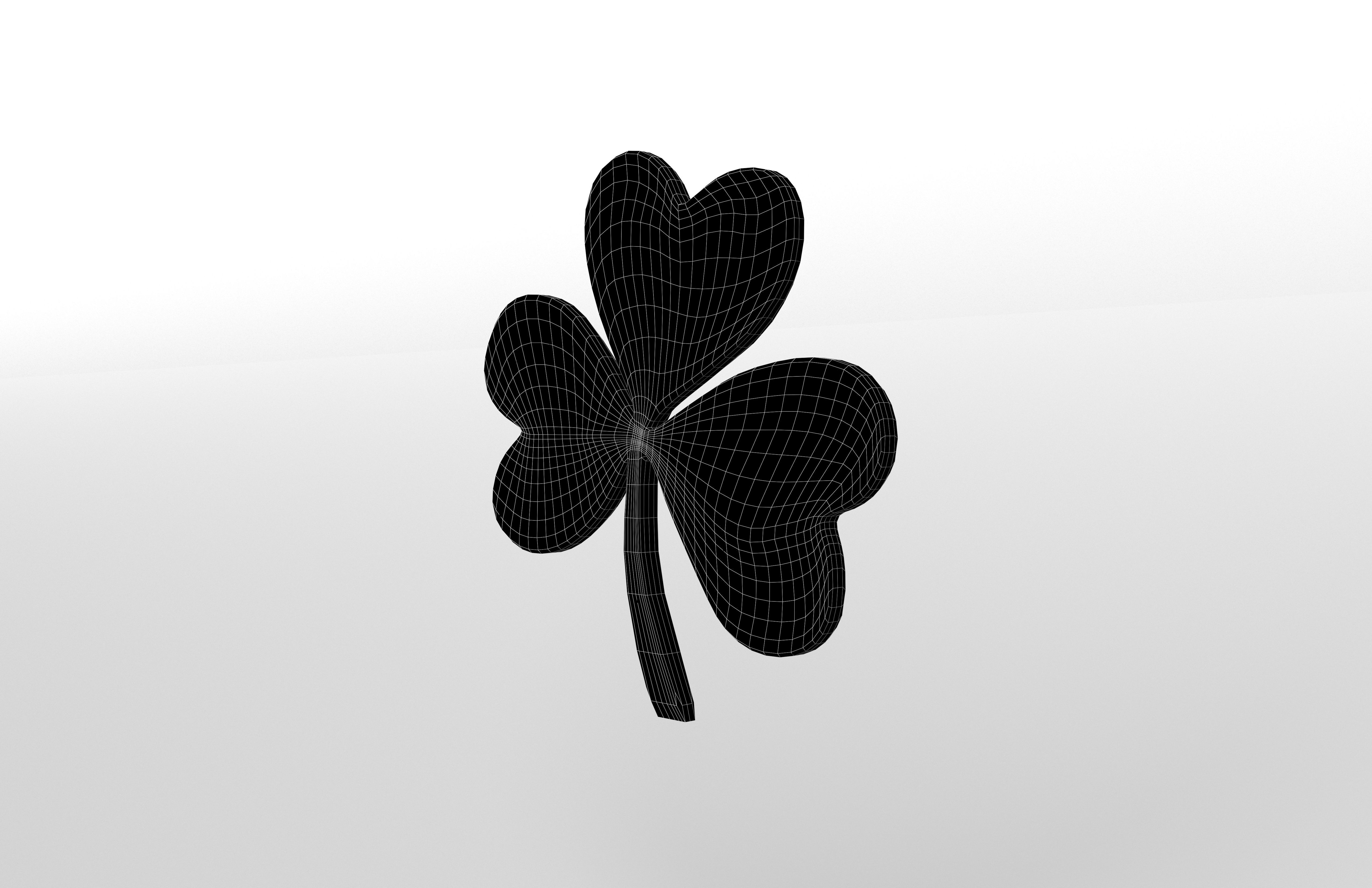 Shamrock v1 001 Low-poly 3D model_7