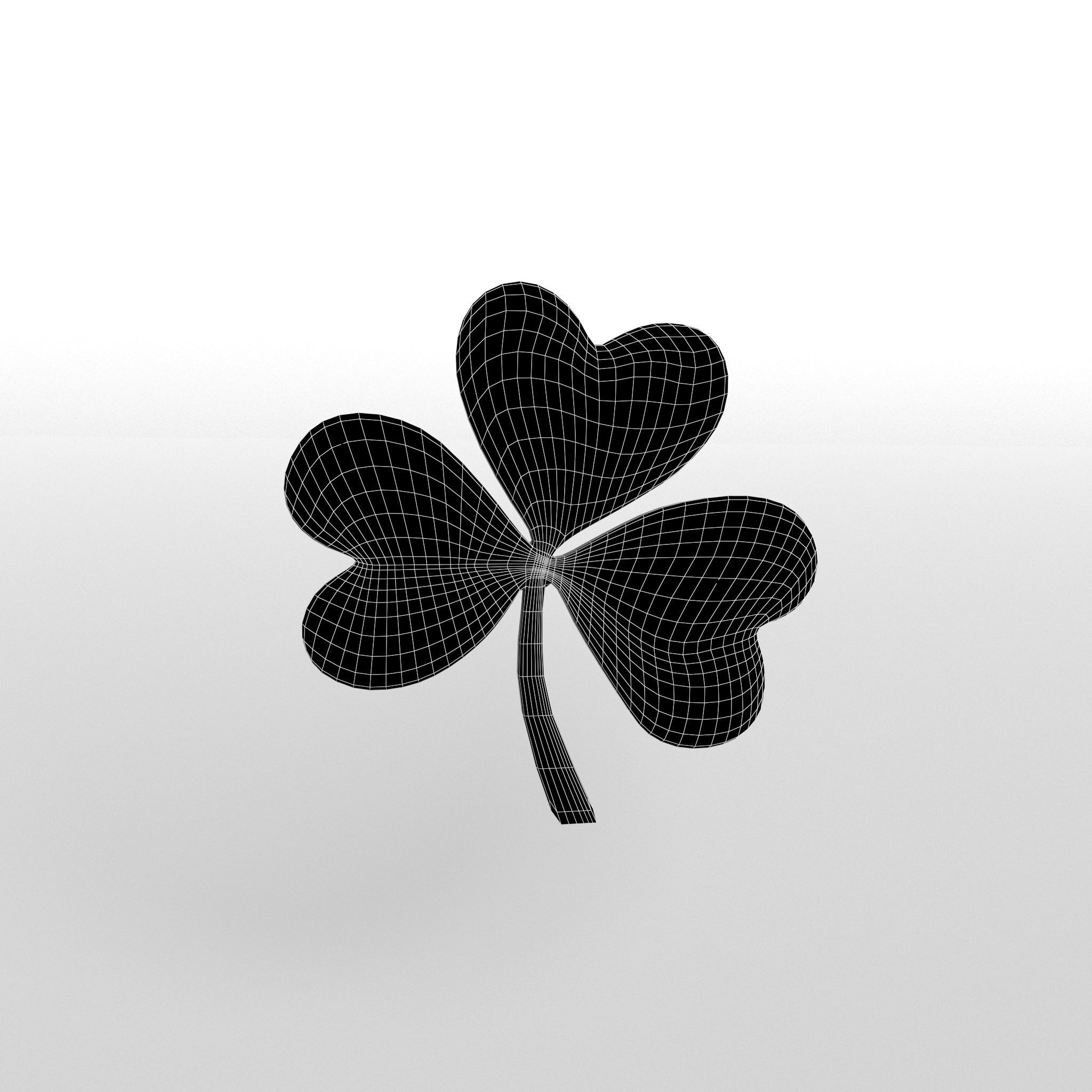 Shamrock v1 001 Low-poly 3D model_4