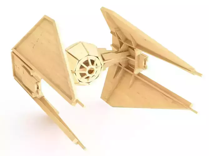 Spaceship wooden toy 03