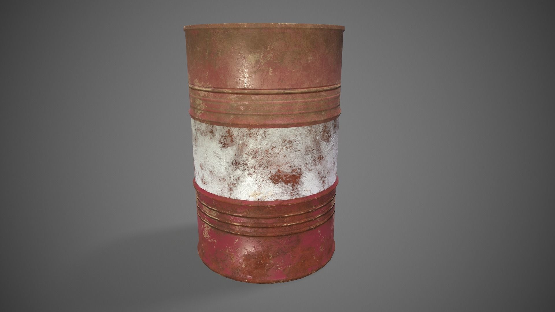 Low poly Oildrum PBR Game-ready barrel Low-poly 3D model_41