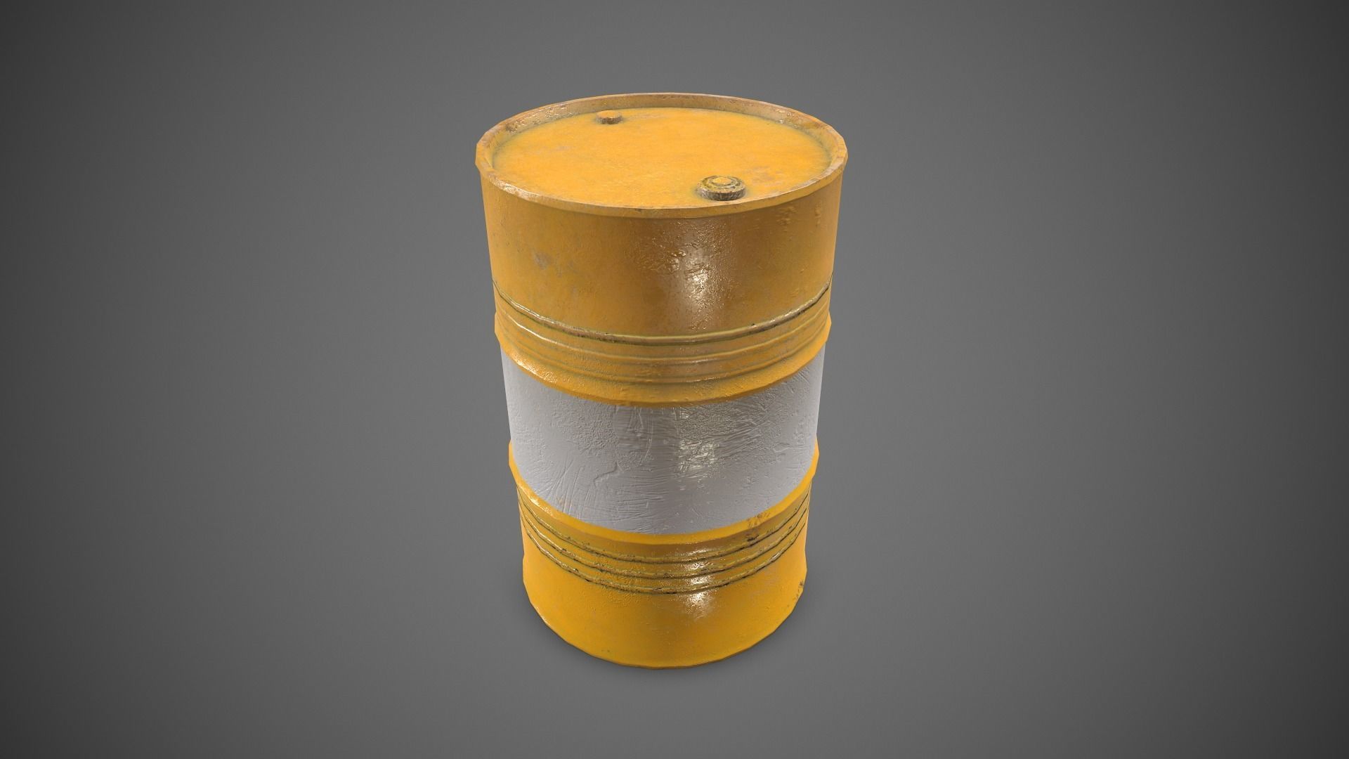 Low poly Oildrum PBR Game-ready barrel Low-poly 3D model_29