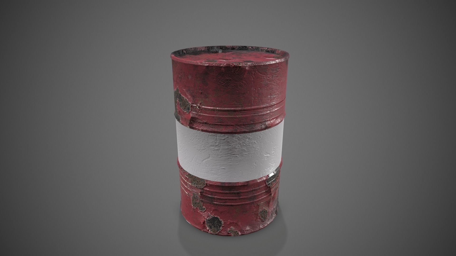 Low poly Oildrum PBR Game-ready barrel Low-poly 3D model_24