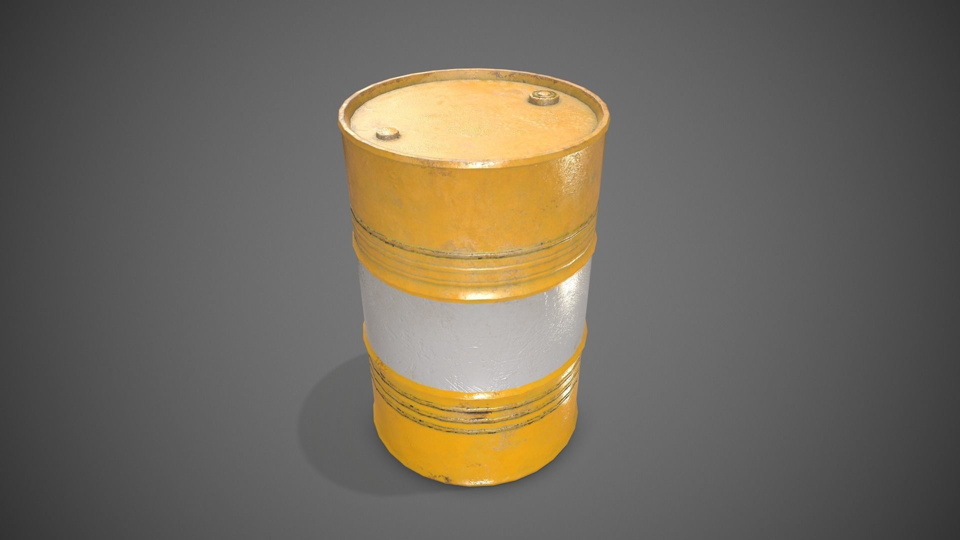 Low poly Oildrum PBR Game-ready barrel Low-poly 3D model_30