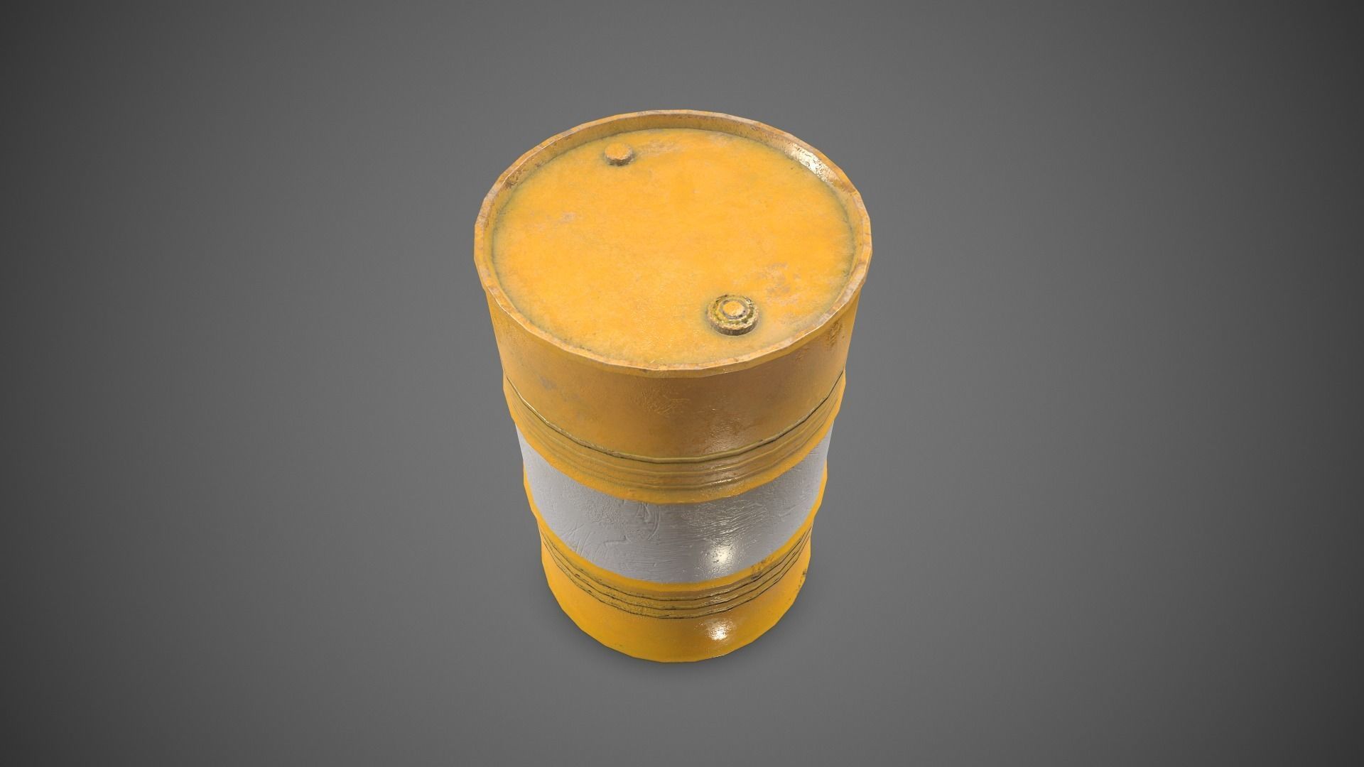 Low poly Oildrum PBR Game-ready barrel Low-poly 3D model_35