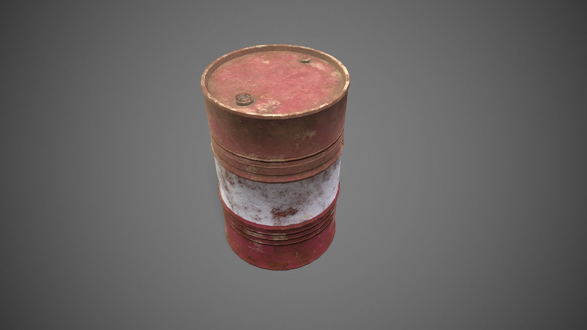 Low poly Oildrum PBR Game-ready barrel Low-poly 3D model_42