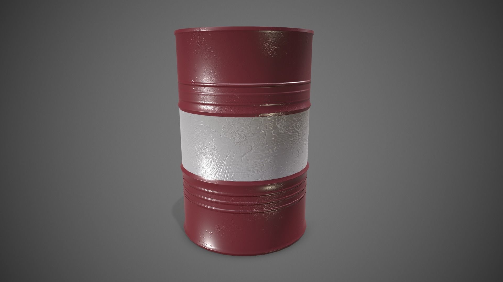 Low poly Oildrum PBR Game-ready barrel Low-poly 3D model_13