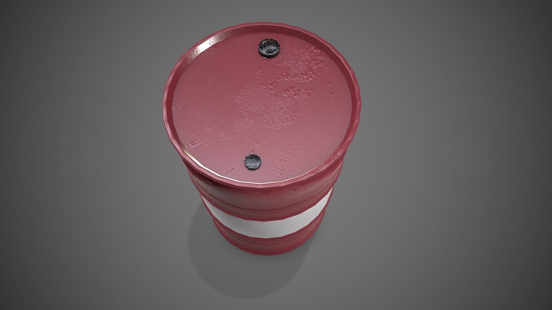 Low poly Oildrum PBR Game-ready barrel Low-poly 3D model_15