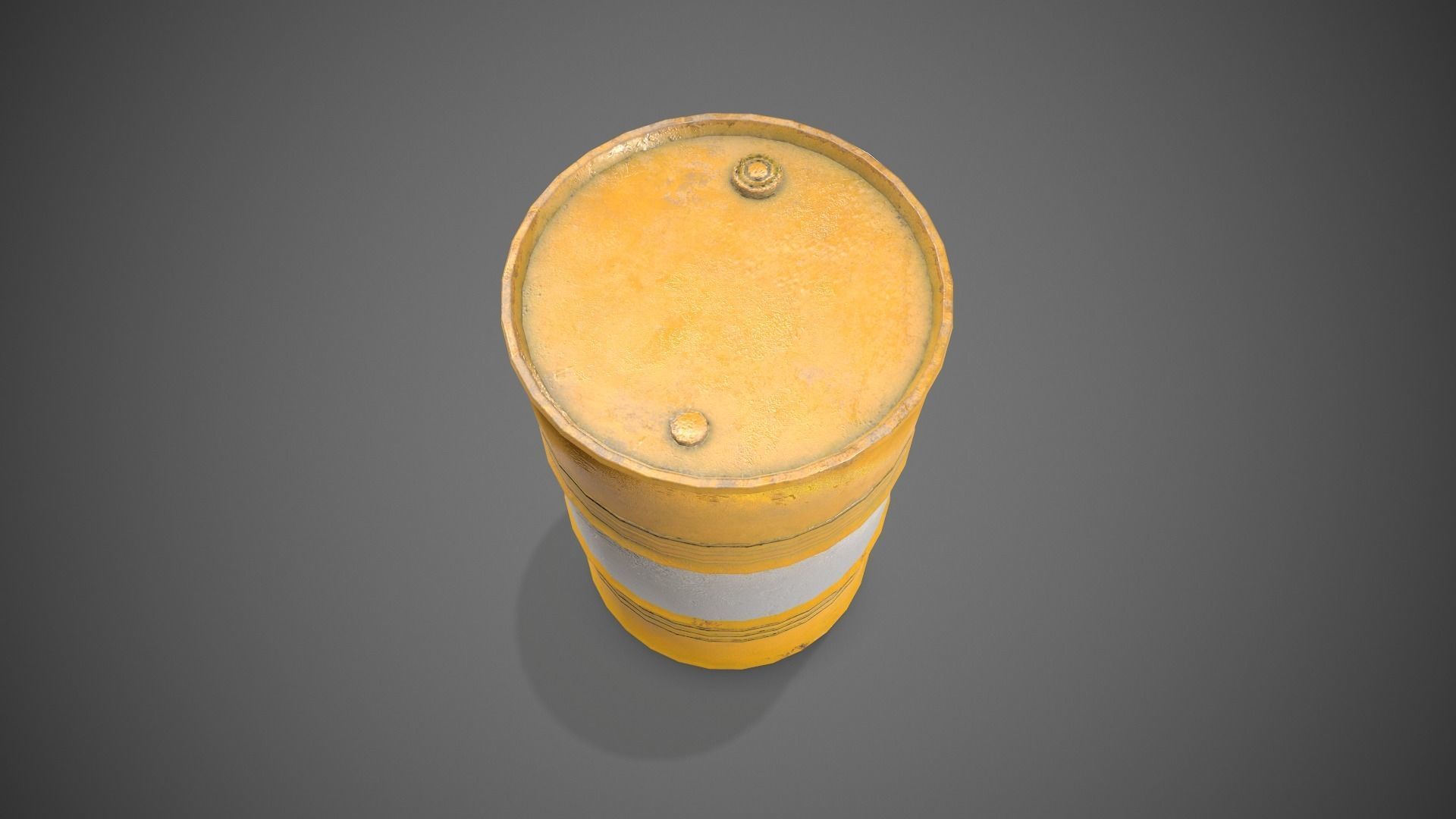 Low poly Oildrum PBR Game-ready barrel Low-poly 3D model_36