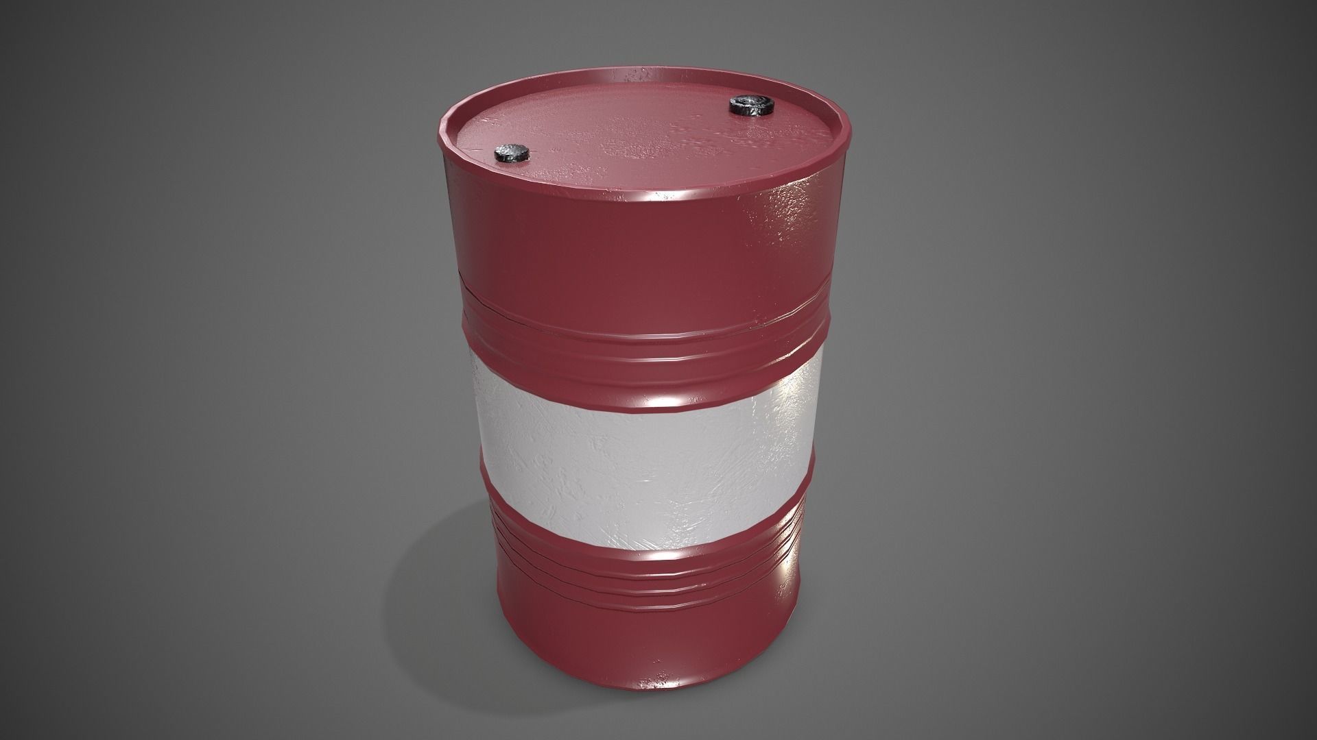 Low poly Oildrum PBR Game-ready barrel Low-poly 3D model_18