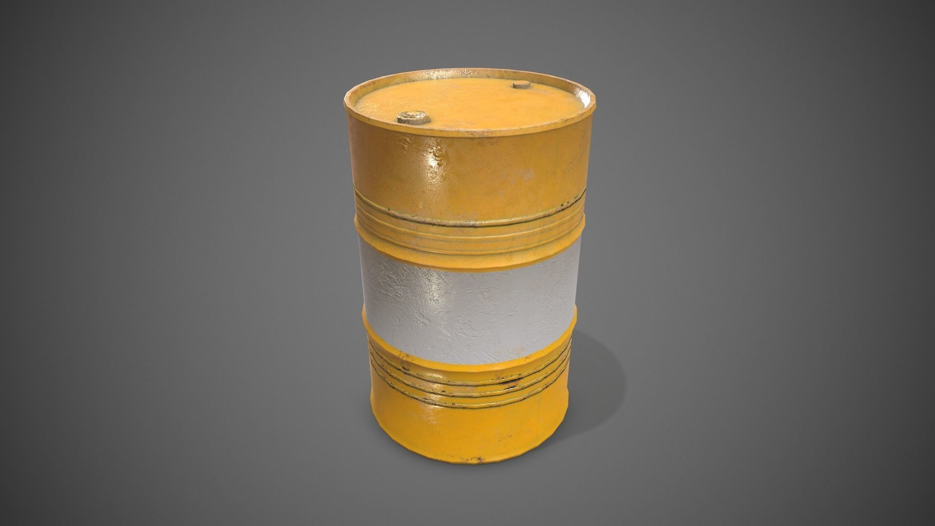 Low poly Oildrum PBR Game-ready barrel Low-poly 3D model_34