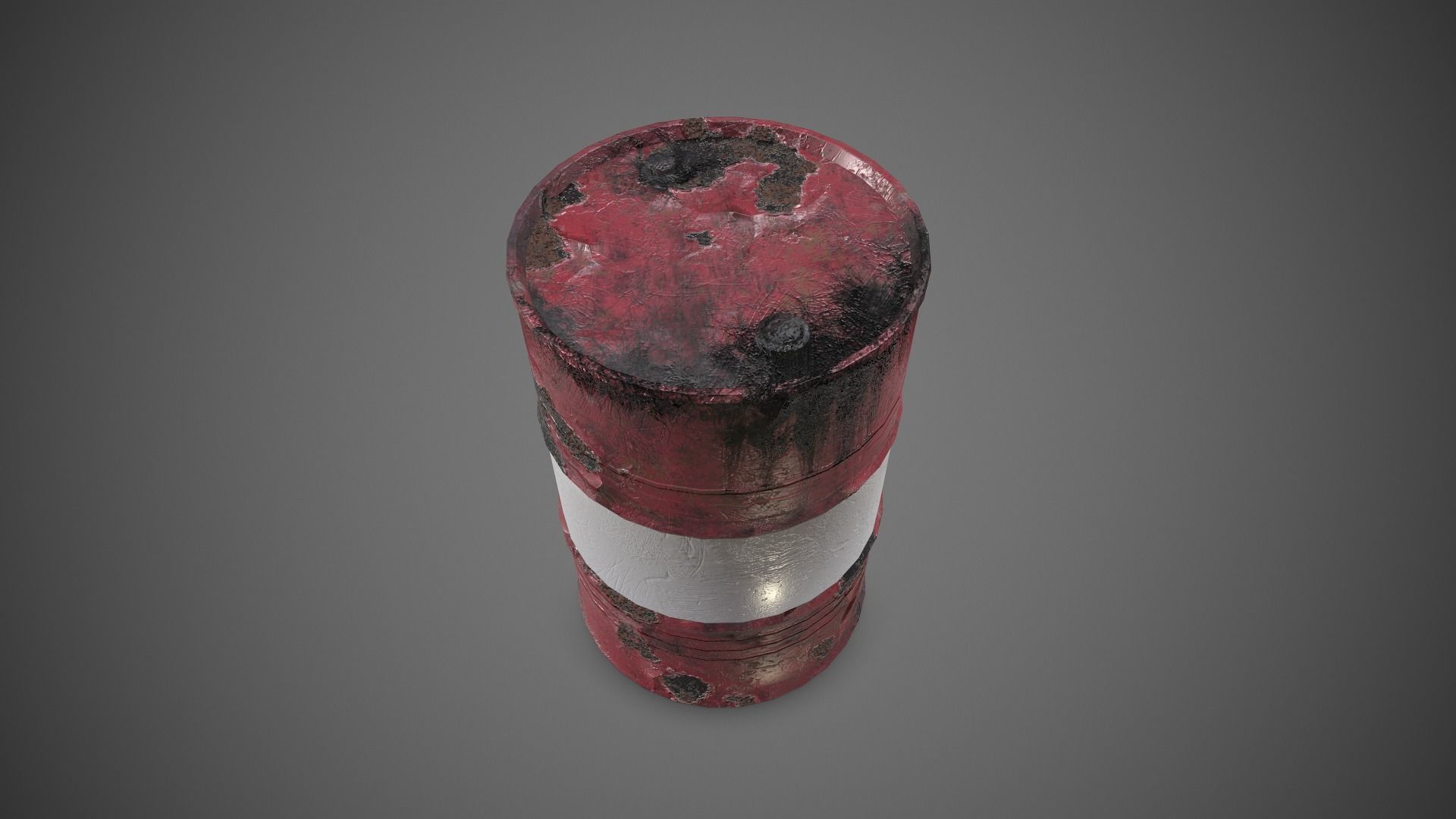 Low poly Oildrum PBR Game-ready barrel Low-poly 3D model_20