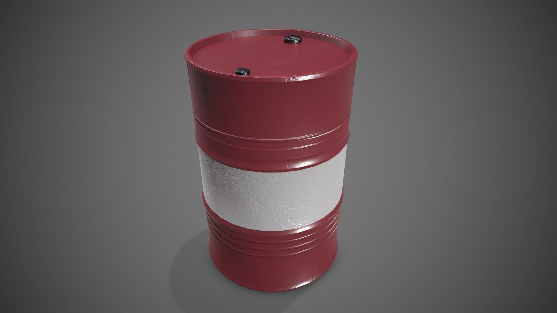 Low poly Oildrum PBR Game-ready barrel Low-poly 3D model_11