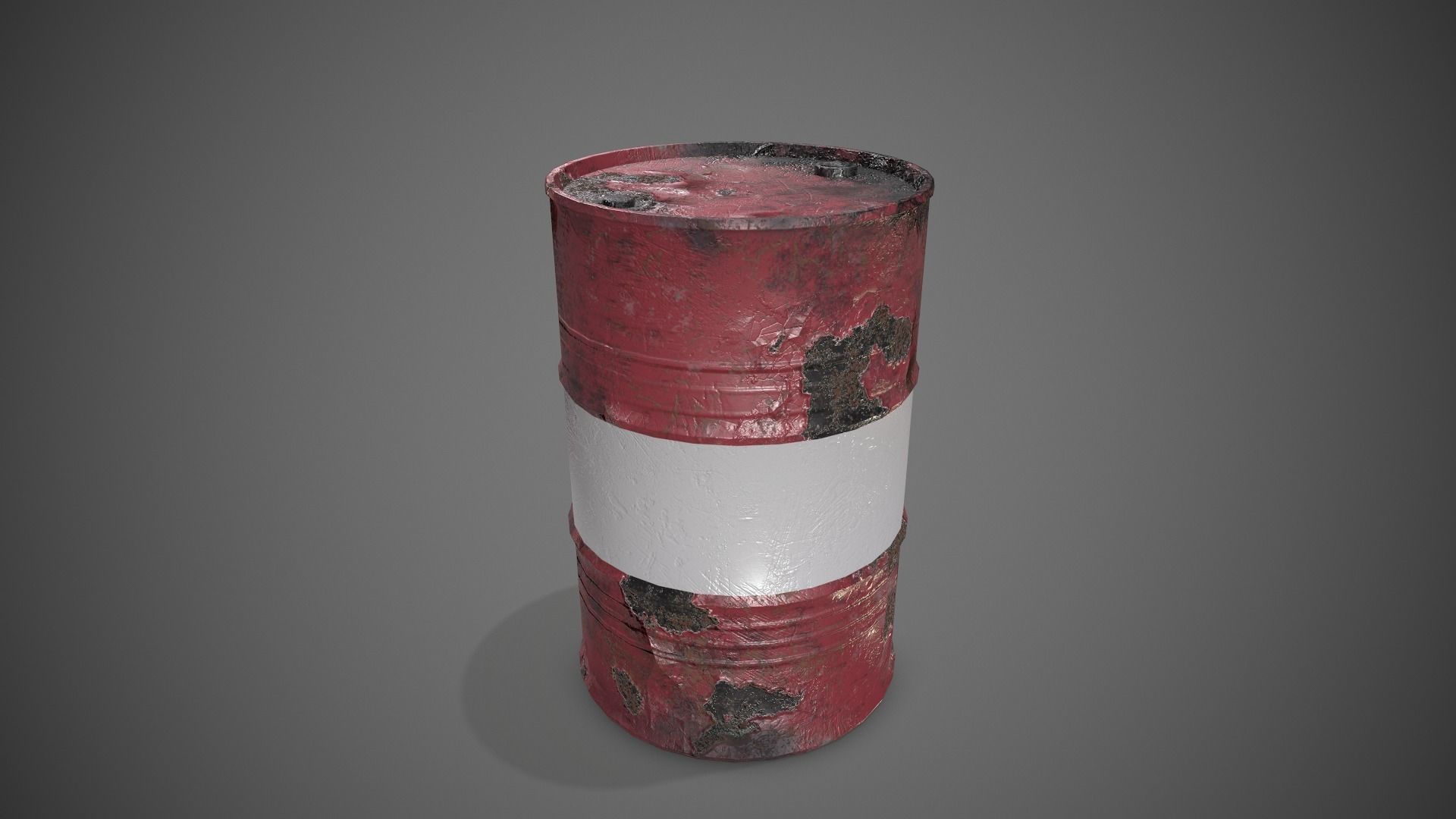 Low poly Oildrum PBR Game-ready barrel Low-poly 3D model_26