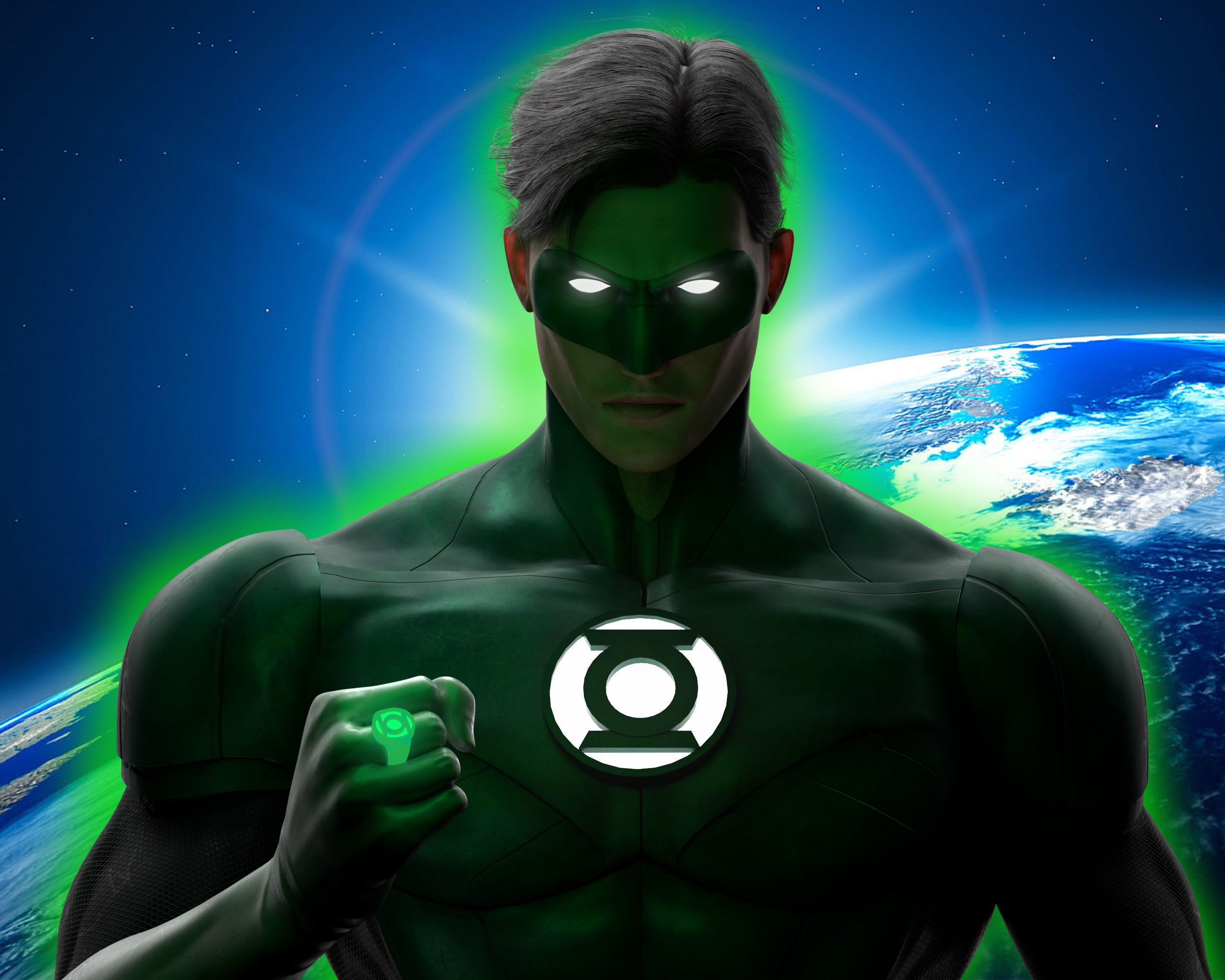 Green Lantern - Hal Jordan Low-poly 3D model_21