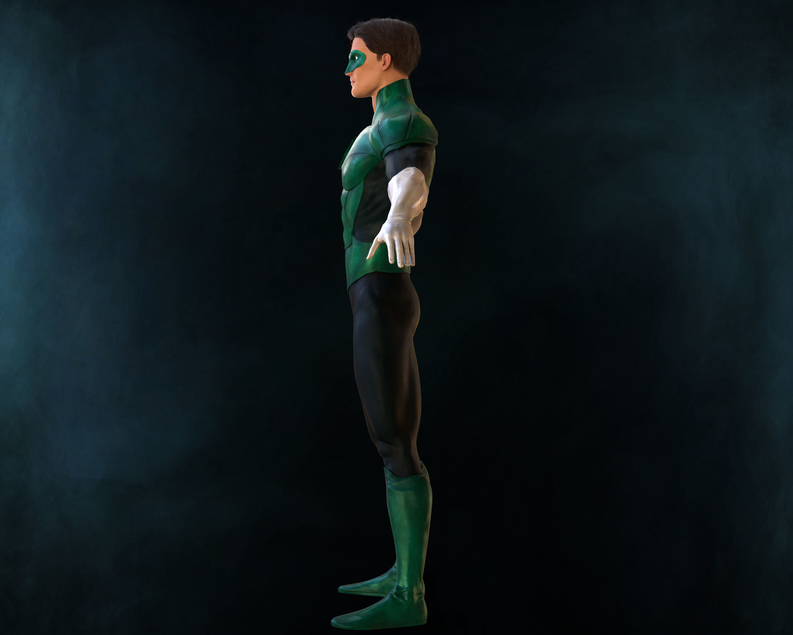 Green Lantern - Hal Jordan Low-poly 3D model_11