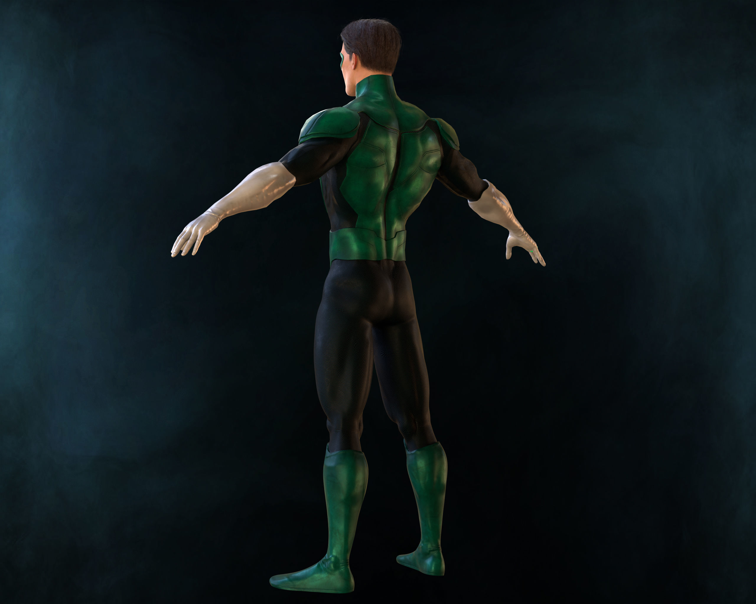 Green Lantern - Hal Jordan Low-poly 3D model_12